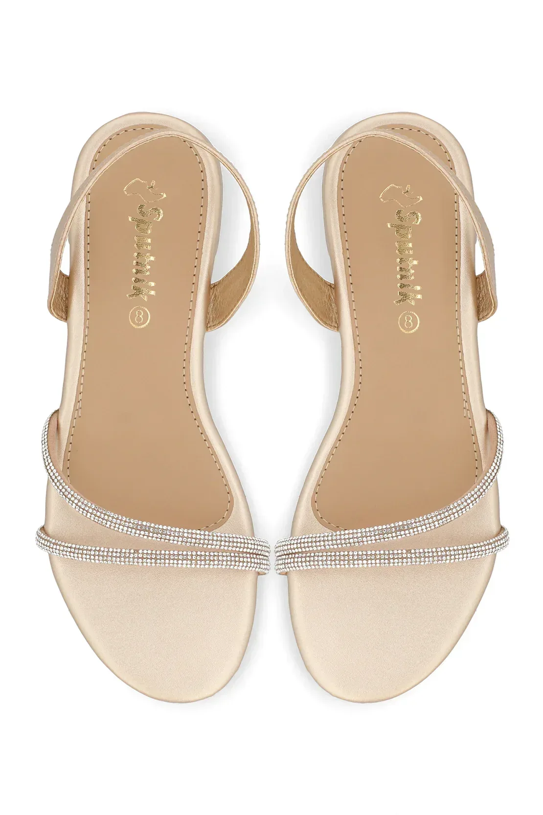Golden Flat Sandal G02287/011 - Image 3
