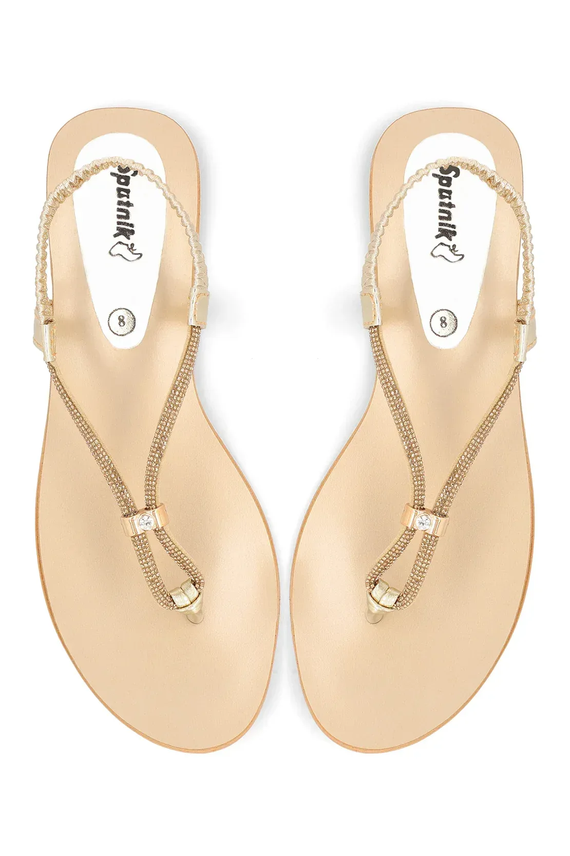 Golden Flat Sandal H03170/011 - Image 3
