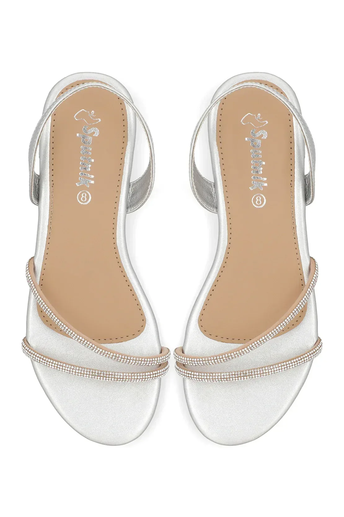 Silver Flat Sandal G02287/010 - Image 3