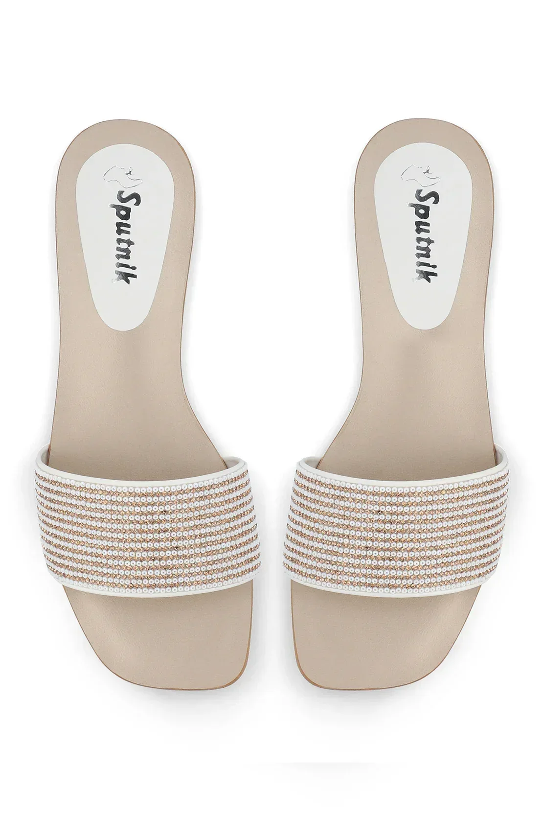 White Flat Slipper G03219/003 - Image 3